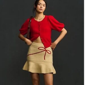 En Saison mini ruffle bow skirt